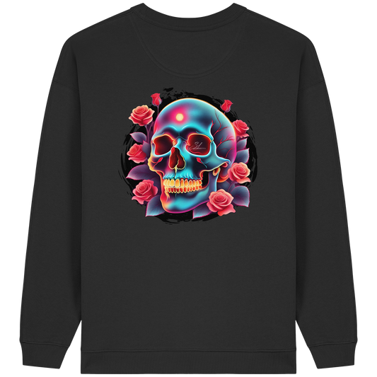 Glow Skull - Womens Organic Oversized Sweatshirt