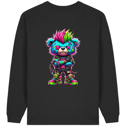 Punk Neon Teddy - Womens Organic Oversized Sweatshirt