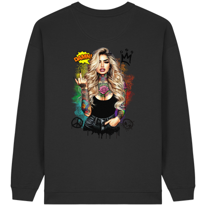 Ink Queen - Womens Organic Oversized Sweatshirt
