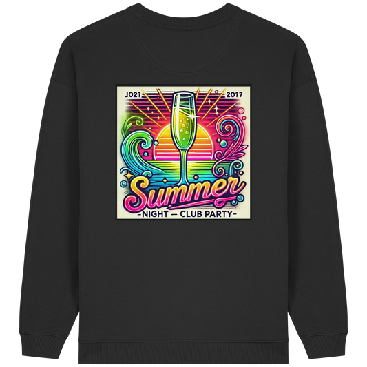 Summer Party Vibes - Womens Organic Oversized Sweatshirt
