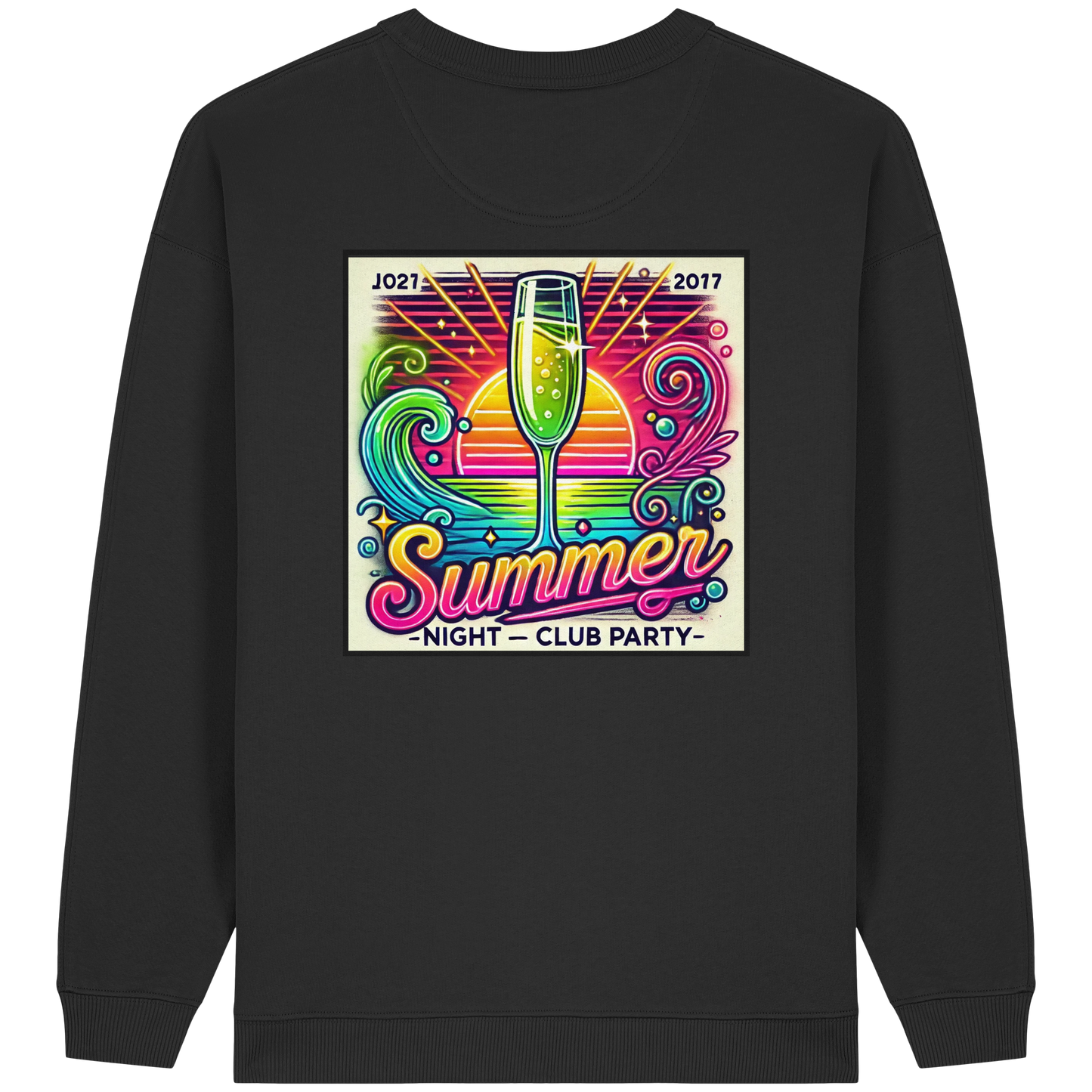 Summer Party Vibes - Womens Organic Oversized Sweatshirt