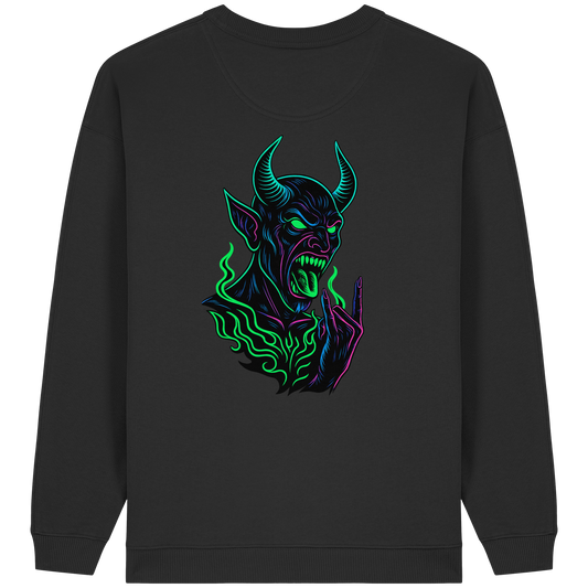 Neon Hellfire - Womens Organic Oversized Sweatshirt