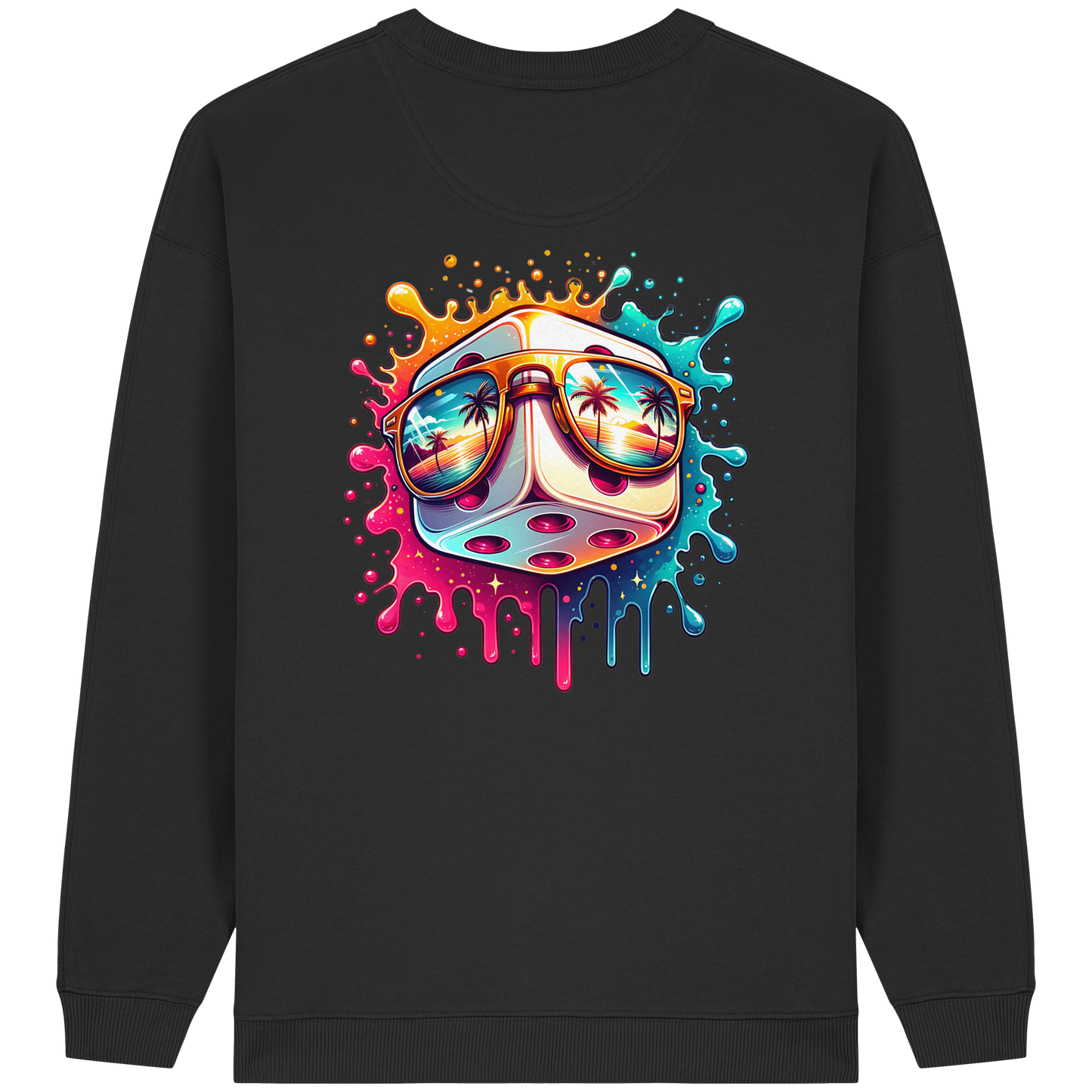 Sunset Vibes Dice - Womens Organic Oversized Sweatshirt