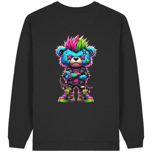 Punk Neon Teddy - Womens Organic Oversized Sweatshirt