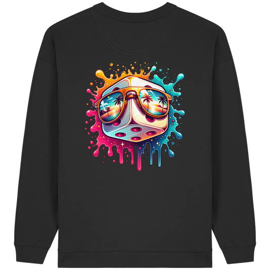 Sunset Vibes Dice - Womens Organic Oversized Sweatshirt