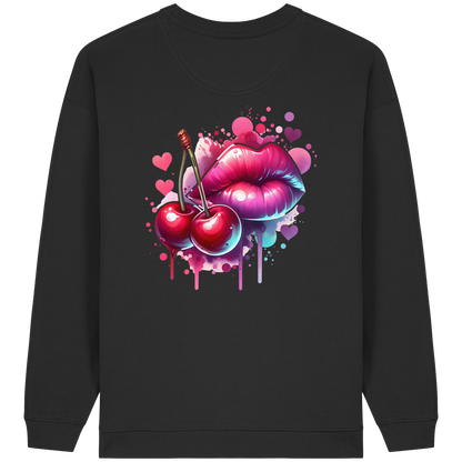 Cherry Kiss - Womens Organic Oversized Sweatshirt