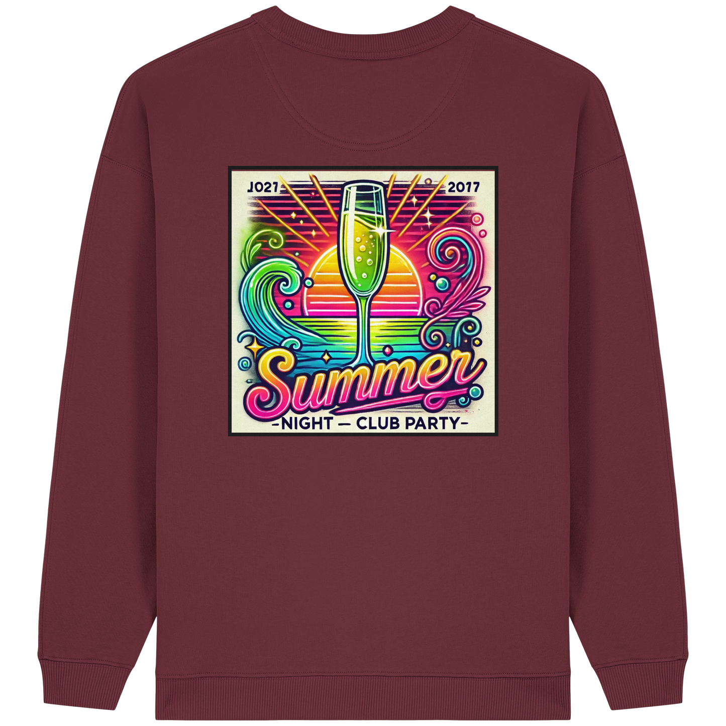 Summer Party Vibes - Womens Organic Oversized Sweatshirt