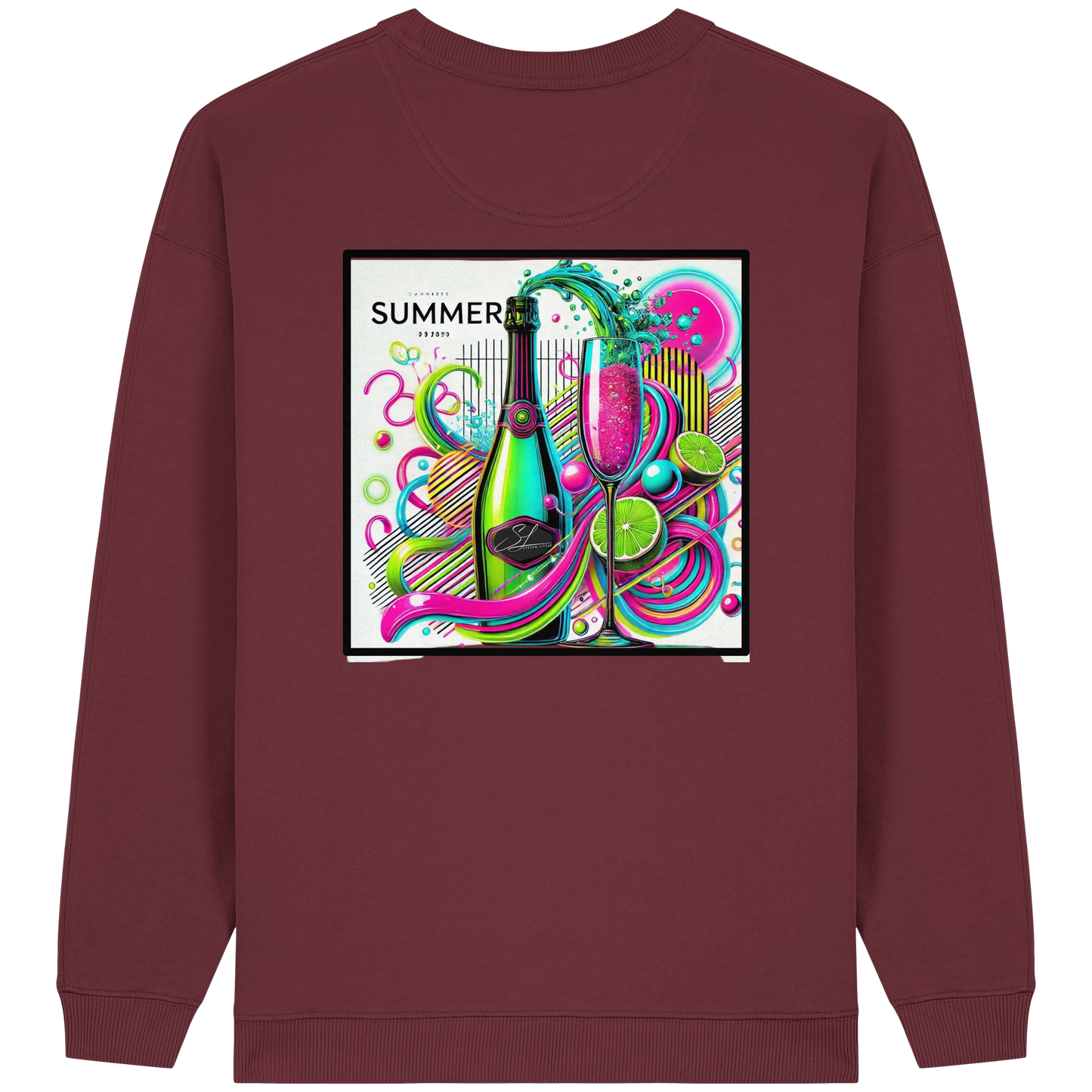 Neon Fresh - Womens Organic Oversized Sweatshirt