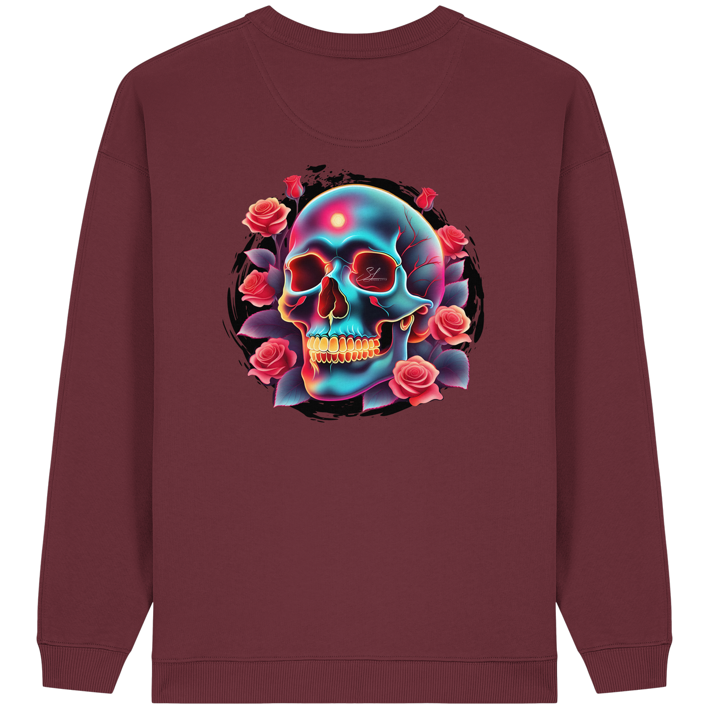 Glow Skull - Womens Organic Oversized Sweatshirt