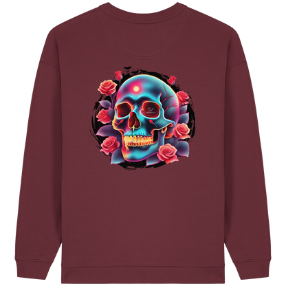 Glow Skull - Womens Organic Oversized Sweatshirt