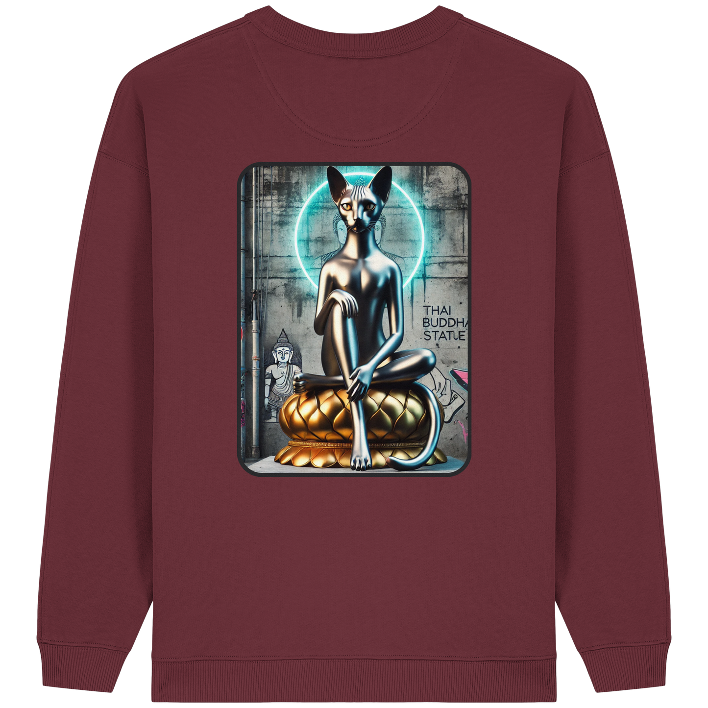 Mystic Cat - Womens Organic Oversized Sweatshirt