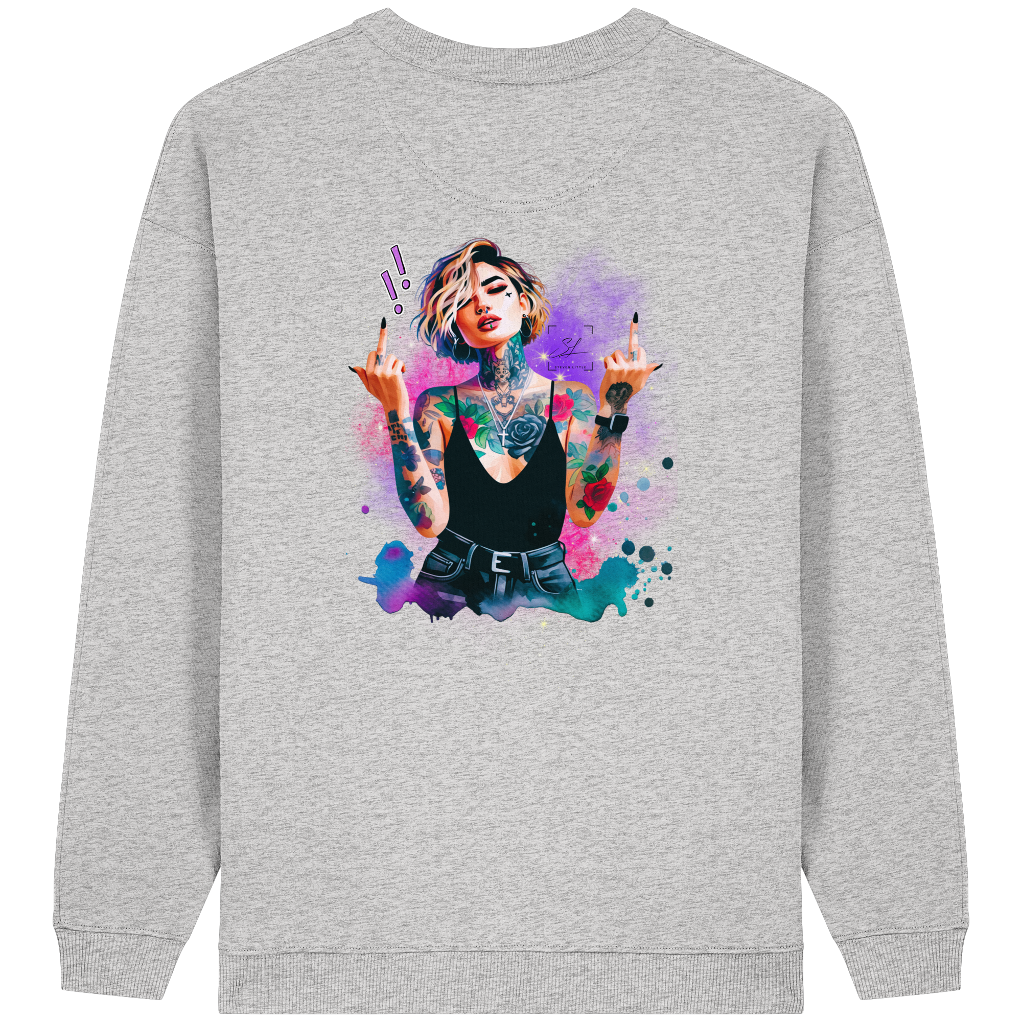 Rebel Rose - Sweat-shirt oversize bio pour femme