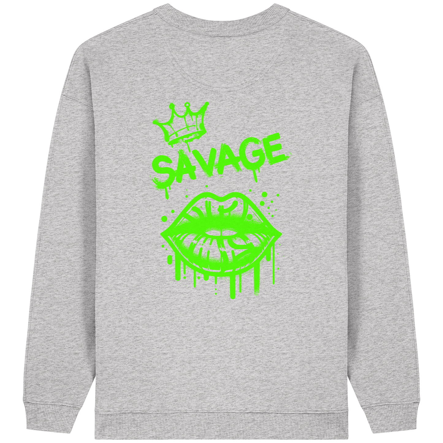 Kiss of Attitude - Womens Organic Oversized Sweatshirt