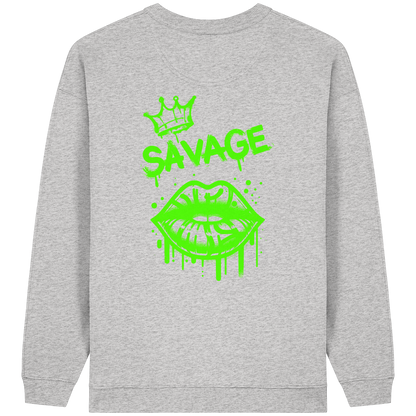 Kiss of Attitude - Womens Organic Oversized Sweatshirt