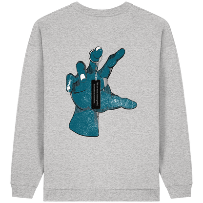 Statement Hand - Sweat-shirt oversize bio pour femme