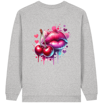 Cherry Kiss - Womens Organic Oversized Sweatshirt
