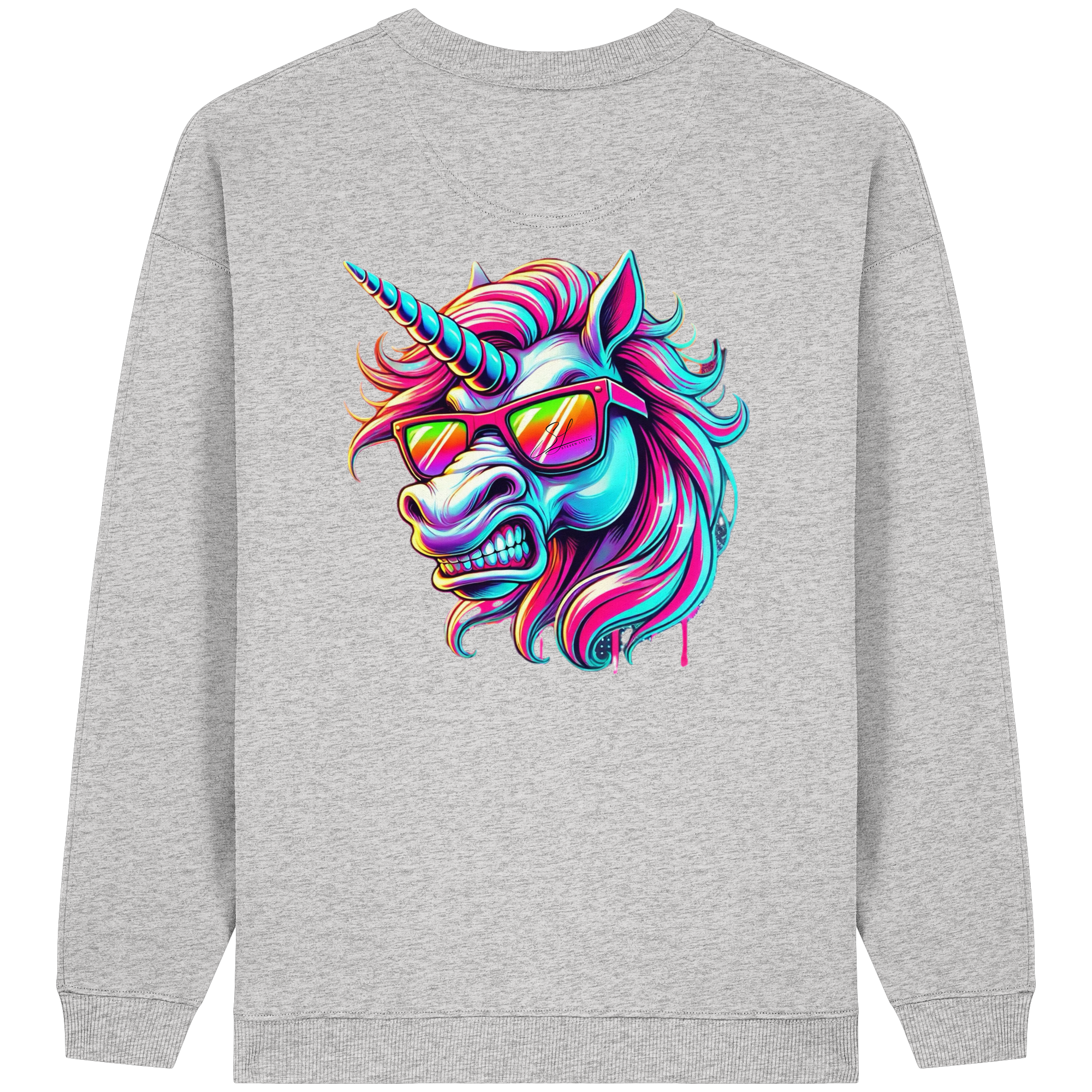 Funky Unicorn - Sweat-shirt oversize bio pour femme