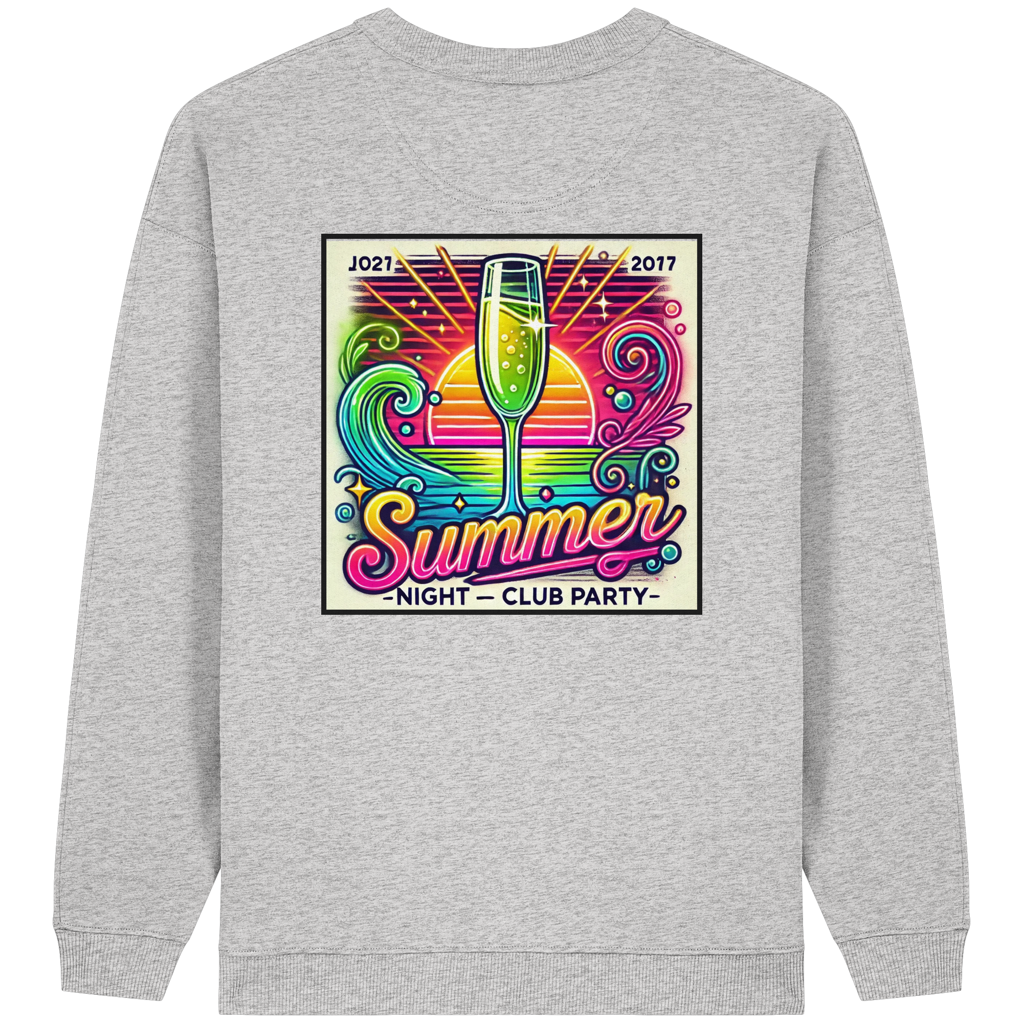 Ambiance fête d'été - Sweat-shirt oversize bio pour femme