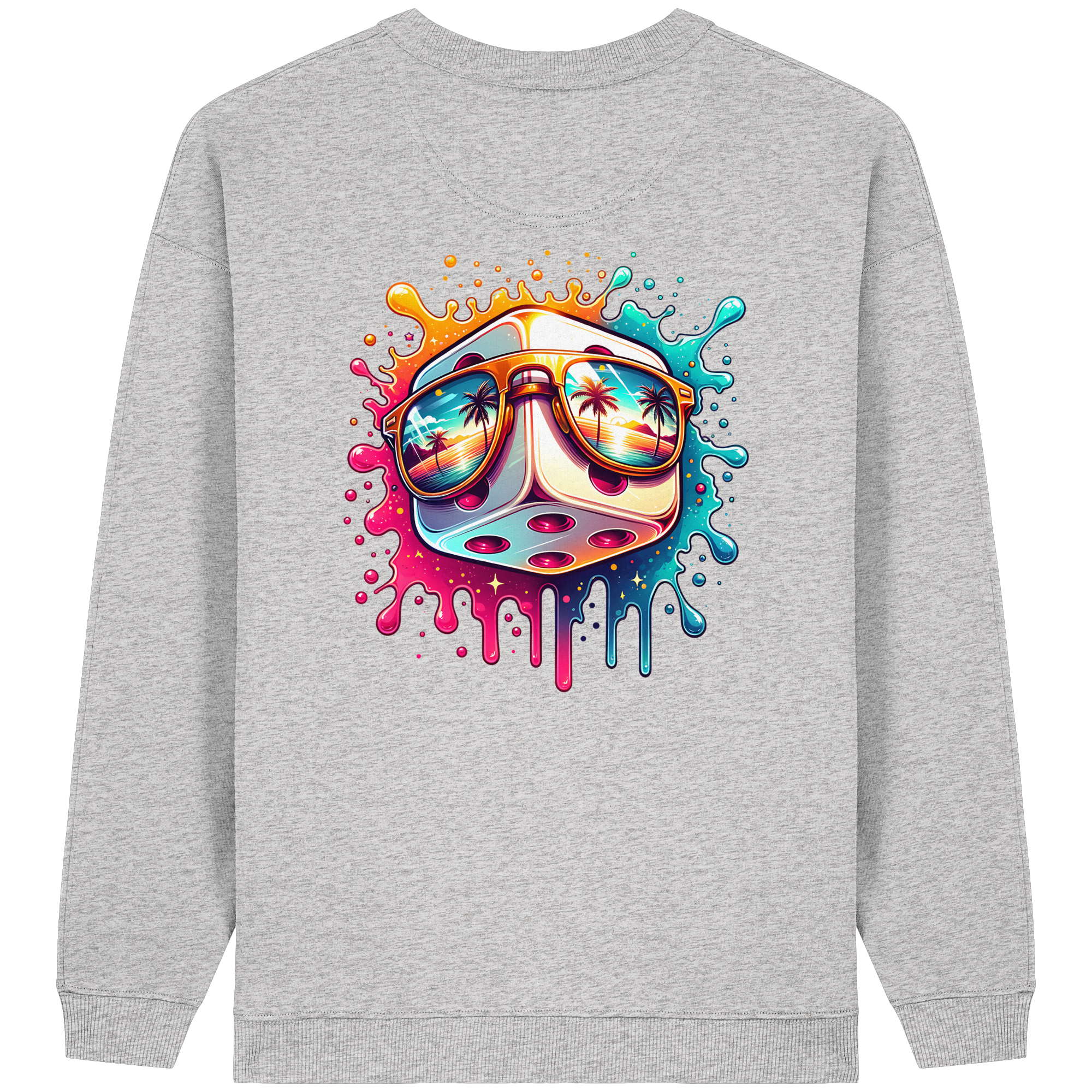 Sunset Vibes Dice - Womens Organic Oversized Sweatshirt