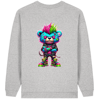 Punk Neon Teddy - Womens Organic Oversized Sweatshirt