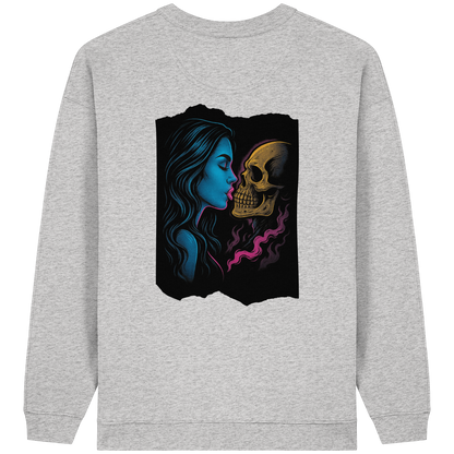 Kissing Skull - Womens Organic Oversized Sweatshirt