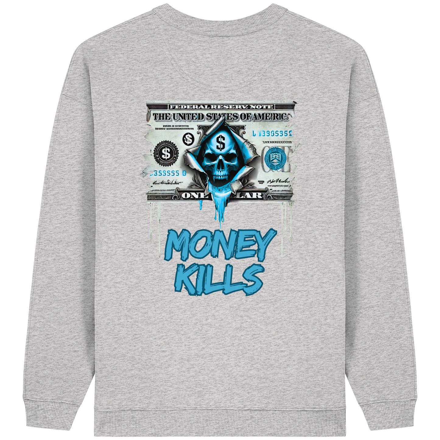 Money Kills - Womens Organic Oversized Sweatshirt