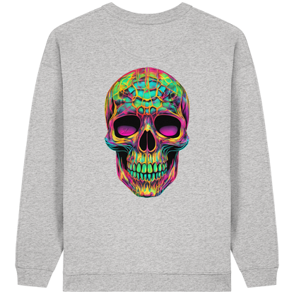 Psychedelic Skull - Womens Organic Oversized Sweatshirt
