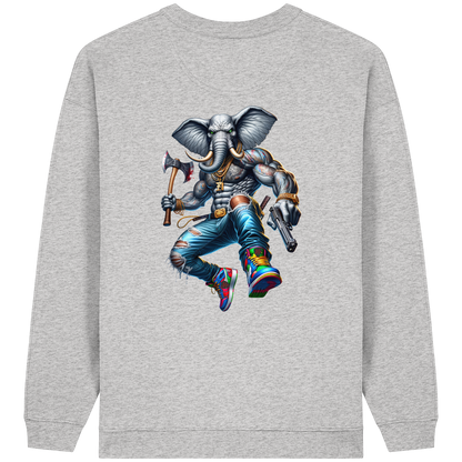 Street King Elefant - Womens Organic Oversized Sweatshirt