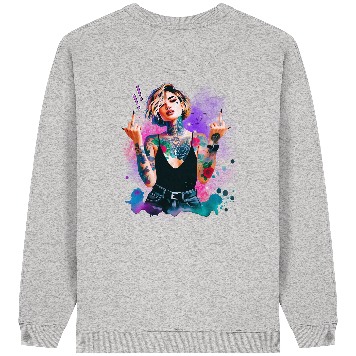 Rebel Rose - Sweat-shirt oversize bio pour femme