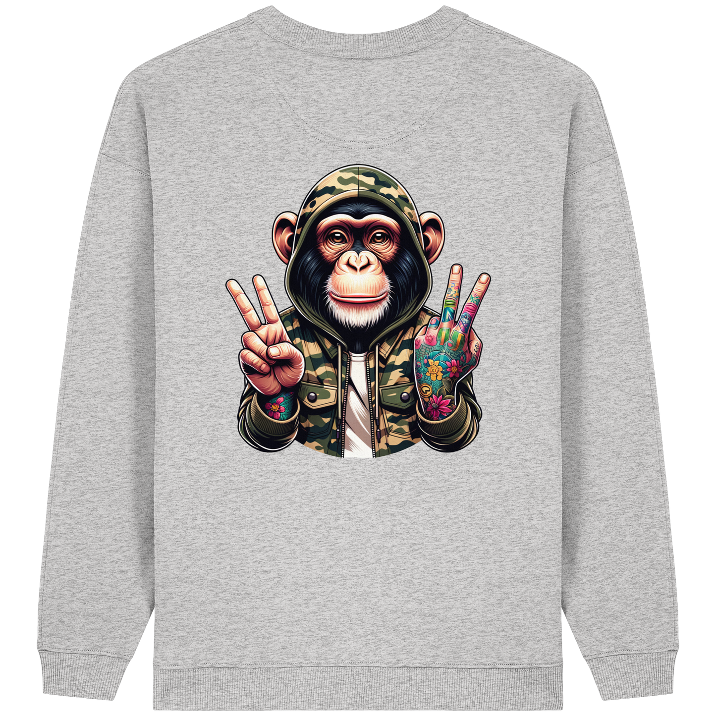 Sweat-shirt oversize bio pour femme Jungle Ink Monkey