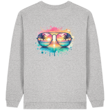Tropical Sunset Glasses - Womens Organic Oversized Sweatshirt
