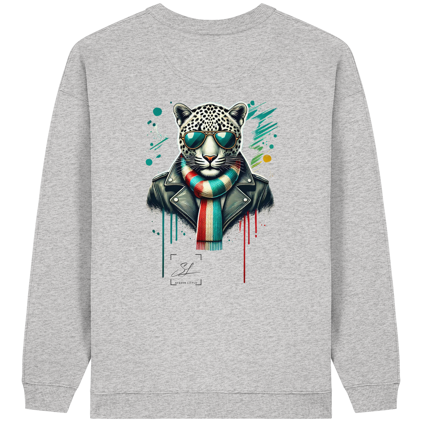 Urban Leopard - Sweat-shirt oversize bio pour femme