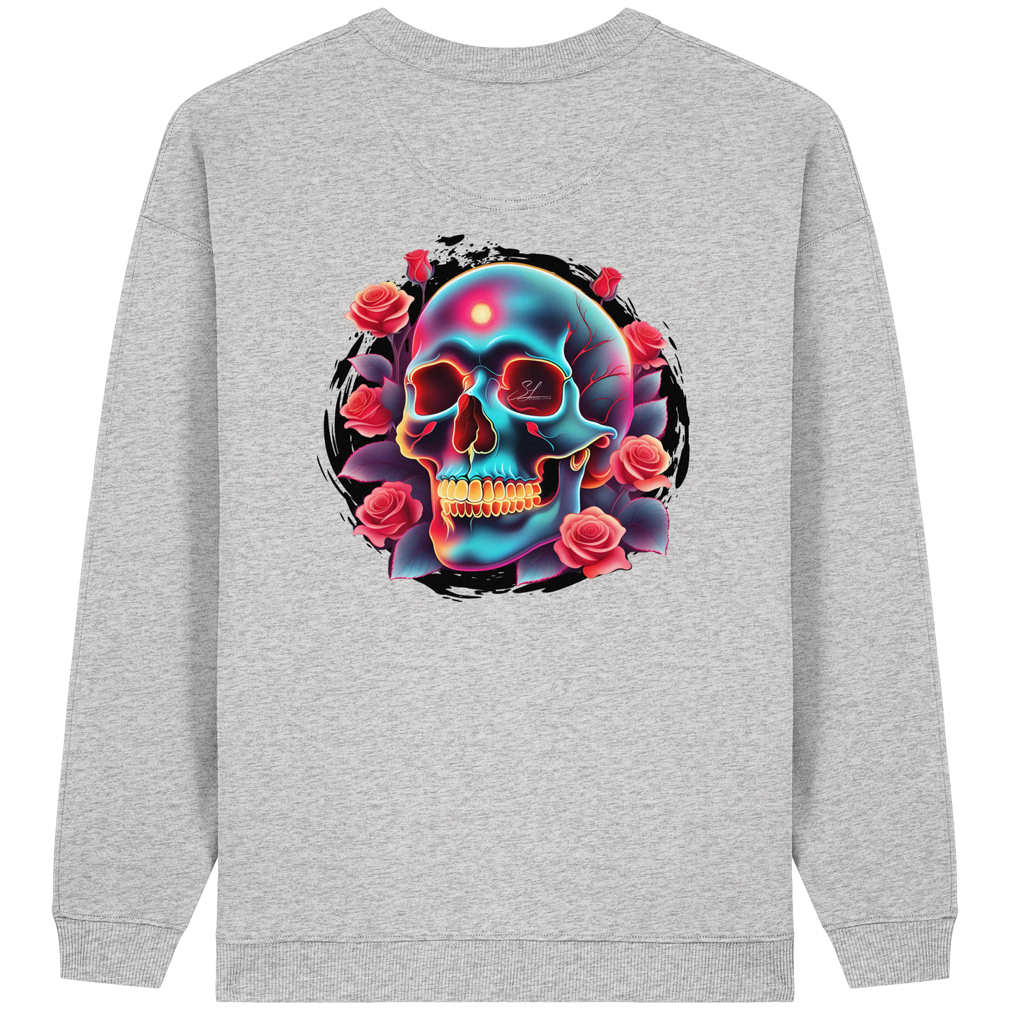 Glow Skull - Womens Organic Oversized Sweatshirt