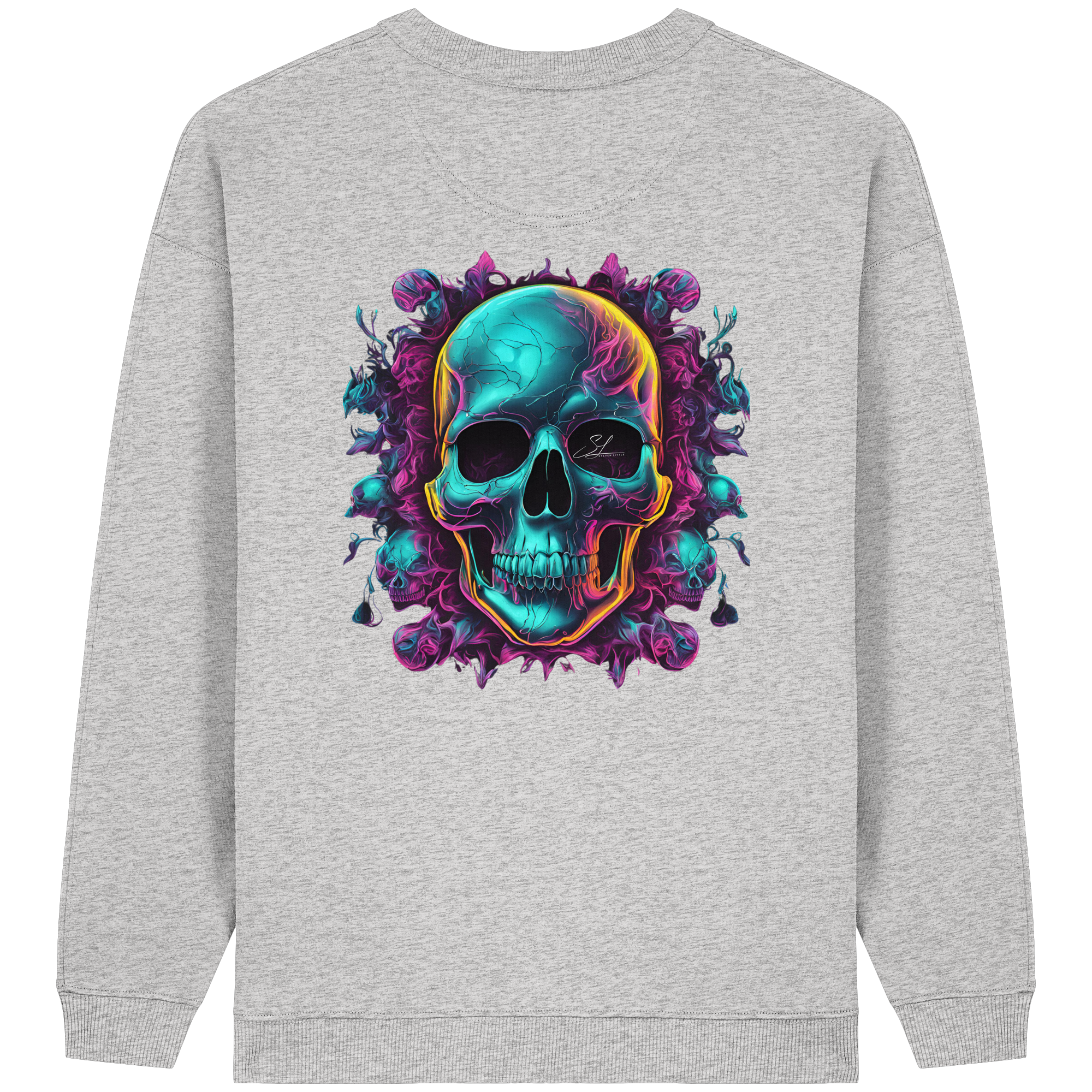 Sweat-shirt oversize bio pour femme Motif crâne galactique