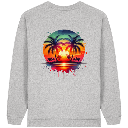 Tropical Sunset - Womens Organic Oversized Sweatshirt