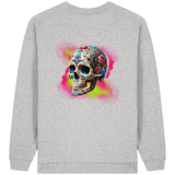Sweat-shirt oversize bio pour femme Motif tête de mort florale