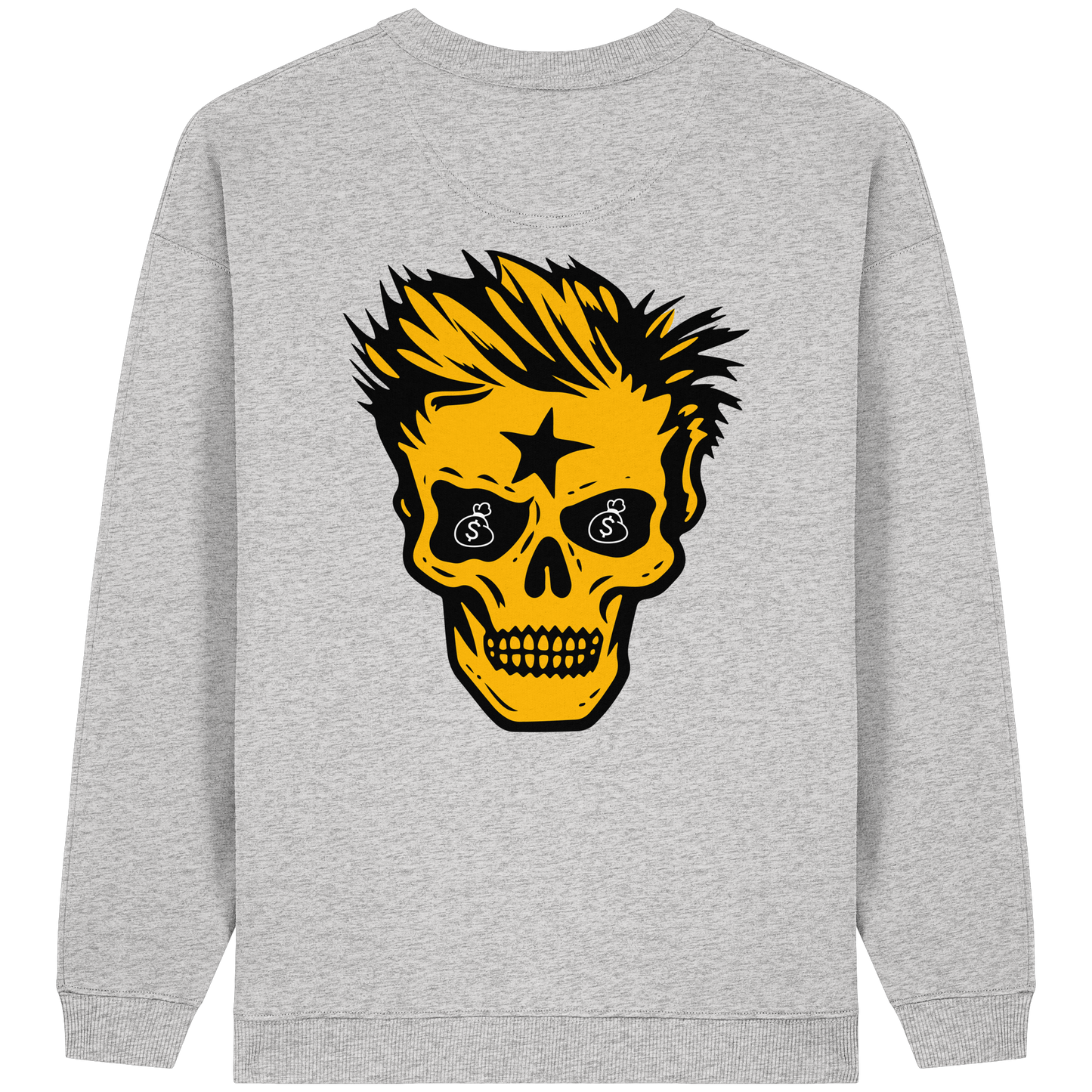 Golden Skull Dreams - Sweat-shirt oversize bio pour femme