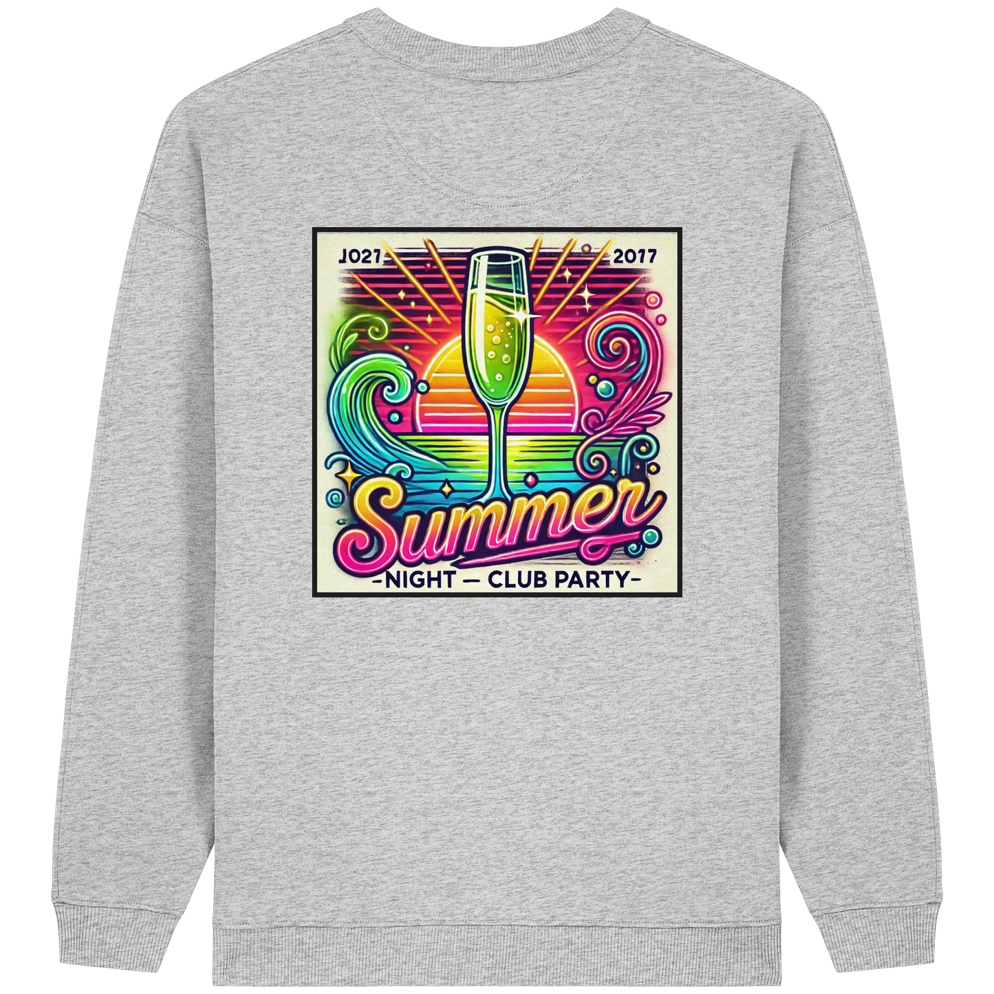 Summer Party Vibes - Womens Organic Oversized Sweatshirt