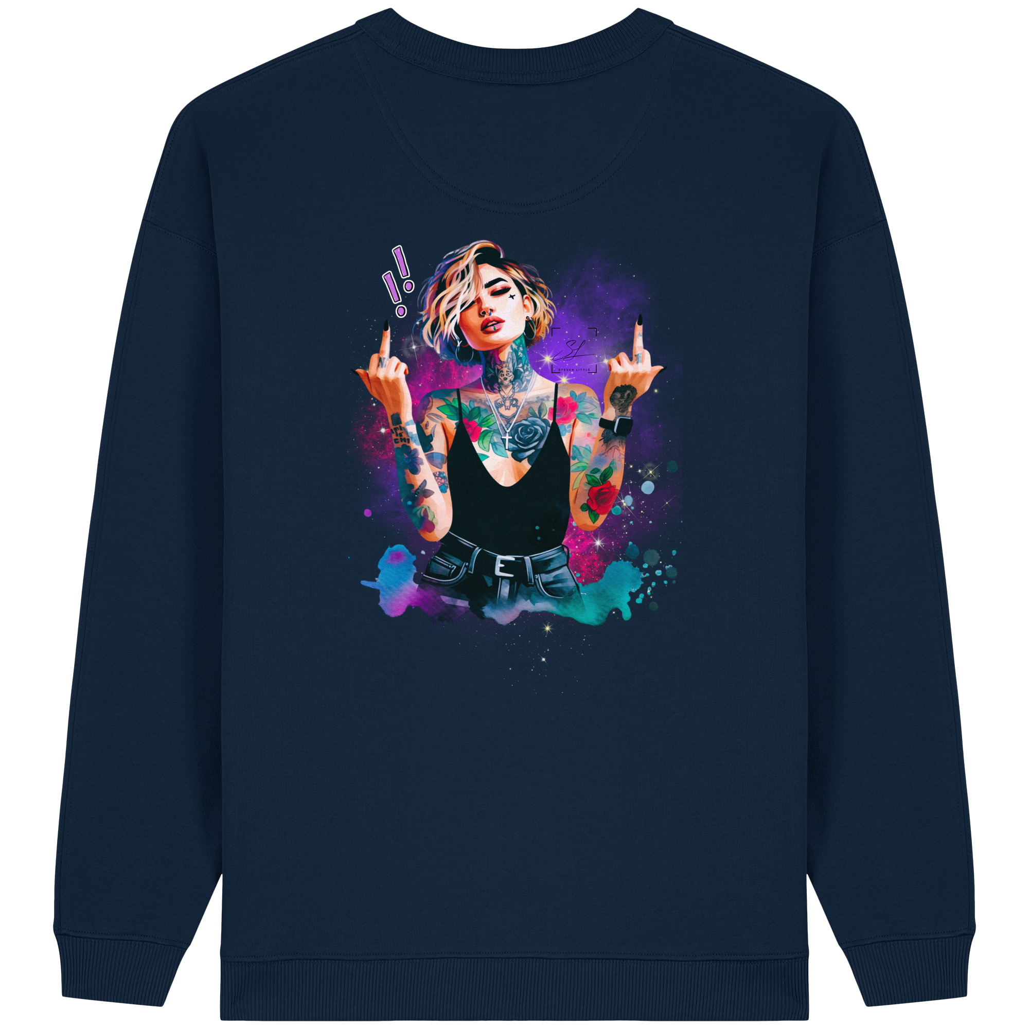 Rebel Rose - Sweat-shirt oversize bio pour femme