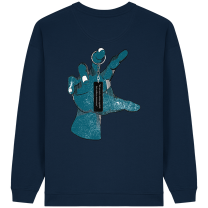 Statement Hand - Womens Organic Oversized Sweatshirt