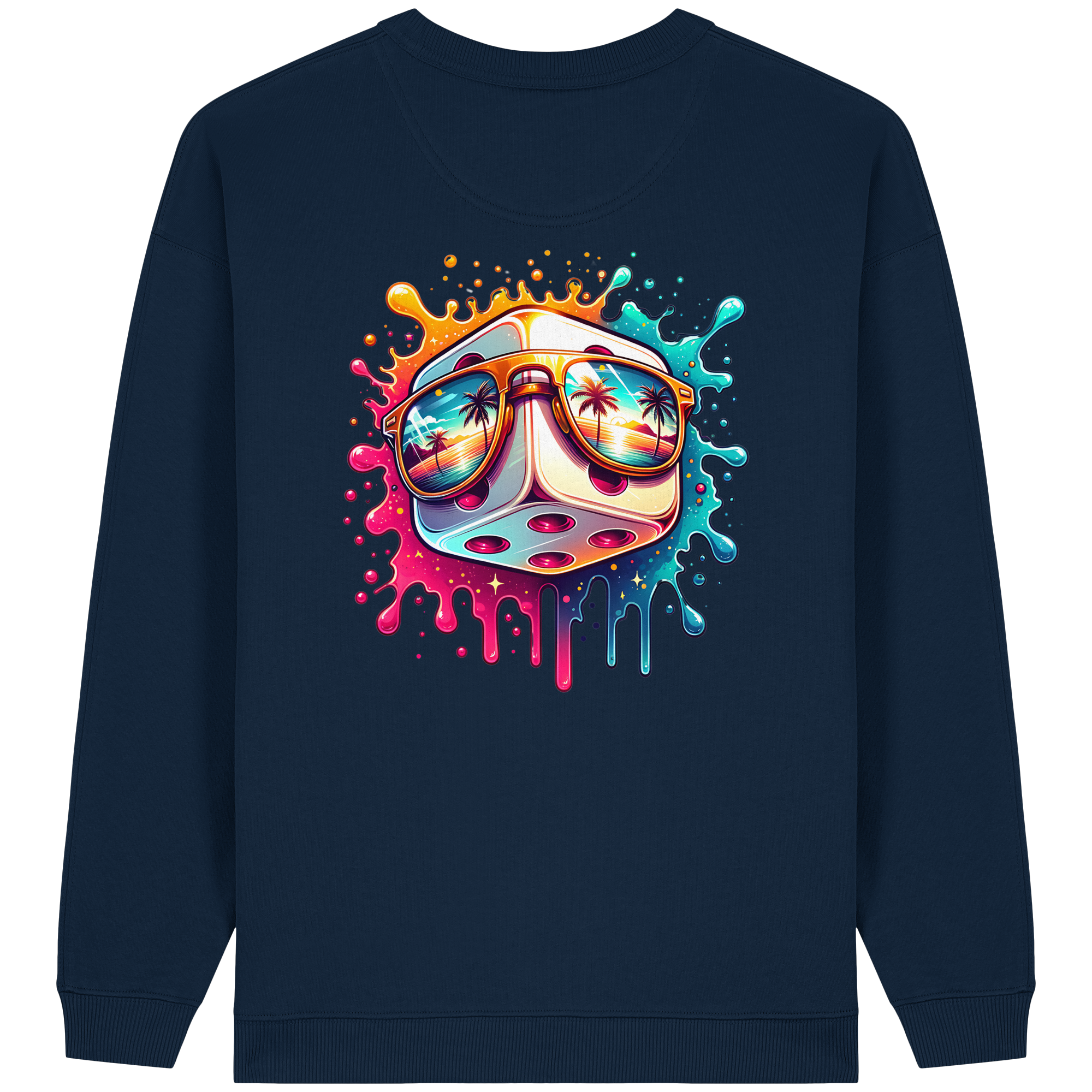 Sunset Vibes Dice - Womens Organic Oversized Sweatshirt