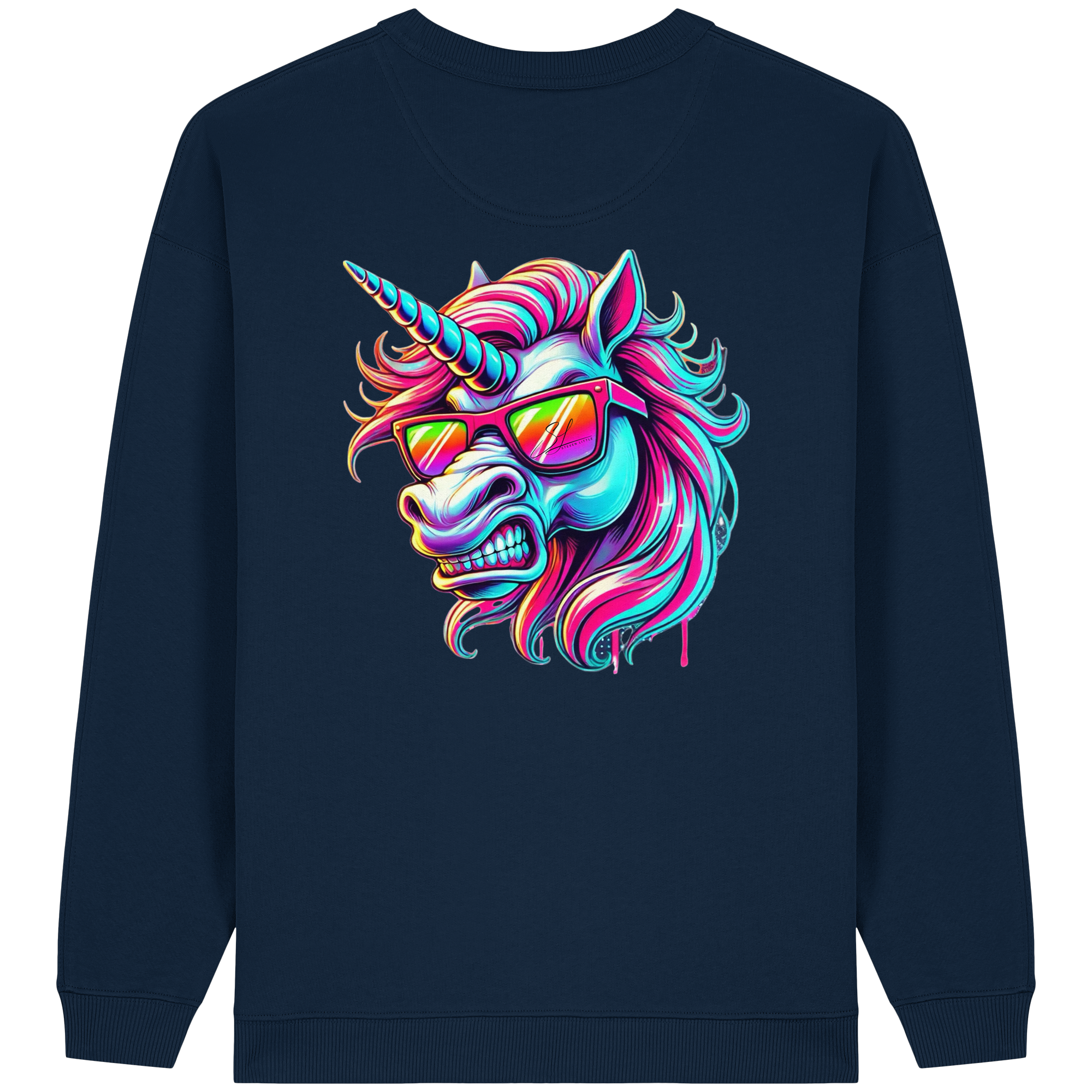 Funky Unicorn - Sweat-shirt oversize bio pour femme