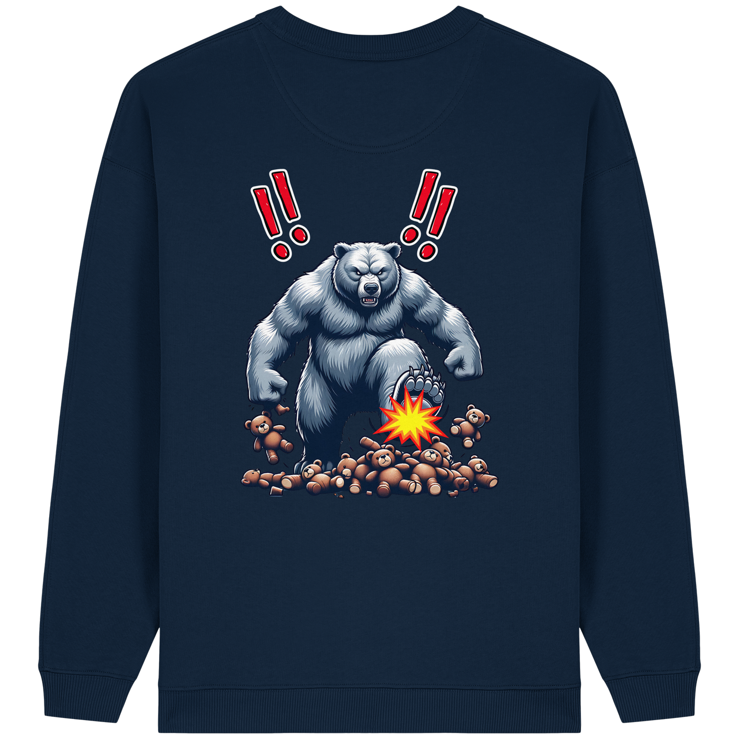 Teddy Terror - Womens Organic Oversized Sweatshirt
