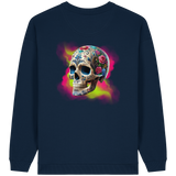 Sweat-shirt oversize bio pour femme Motif tête de mort florale