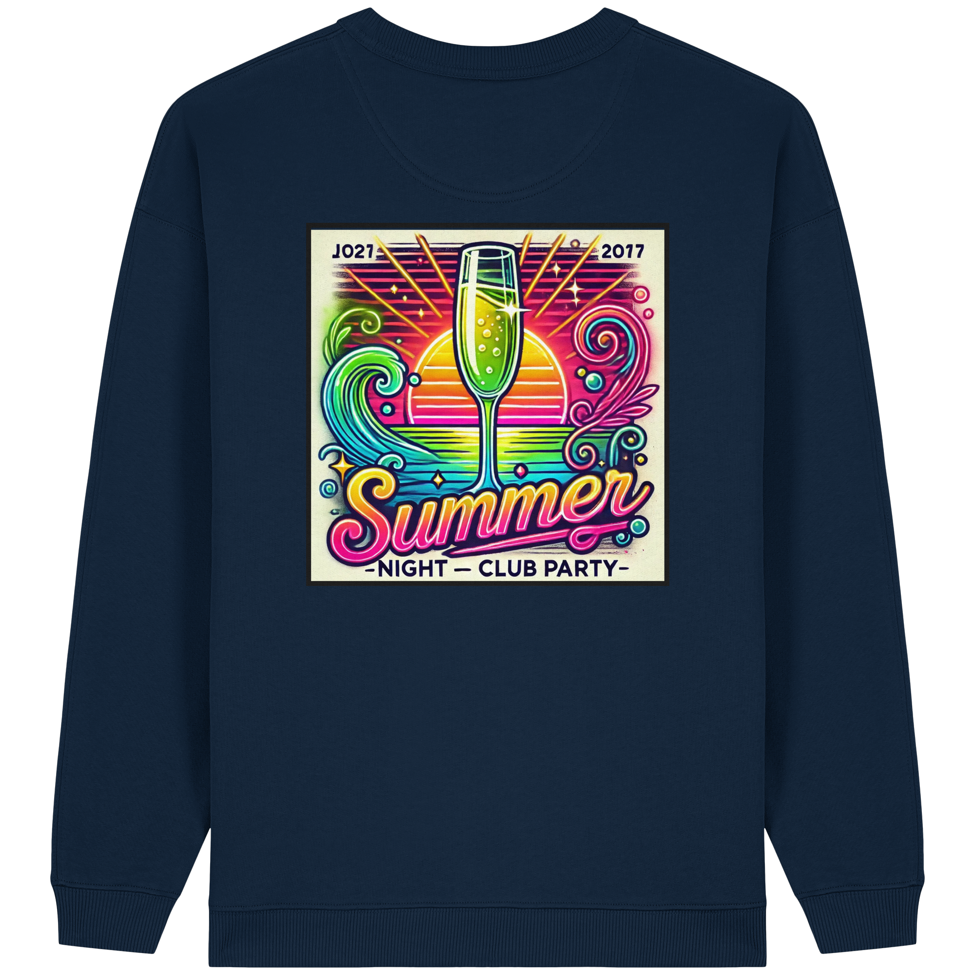 Ambiance fête d'été - Sweat-shirt oversize bio pour femme