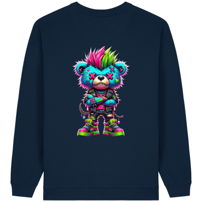Punk Neon Teddy - Womens Organic Oversized Sweatshirt