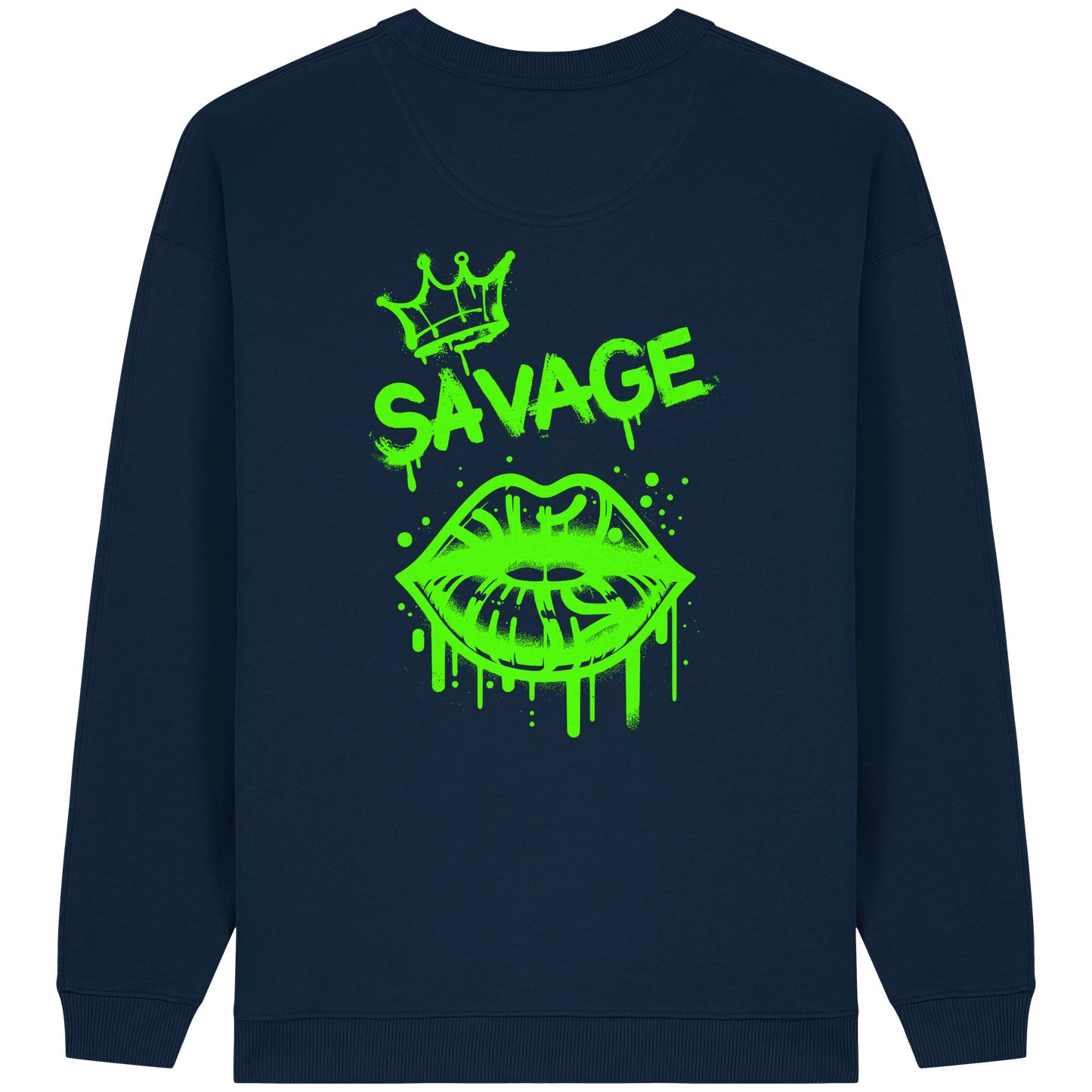 Kiss of Attitude - Womens Organic Oversized Sweatshirt