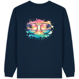 Tropical Sunset Glasses - Womens Organic Oversized Sweatshirt