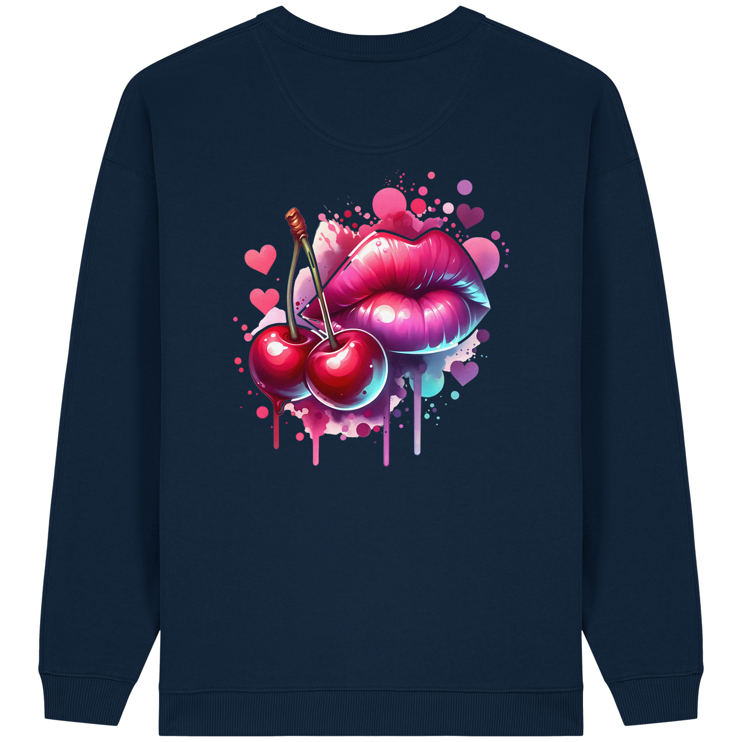 Cherry Kiss - Womens Organic Oversized Sweatshirt