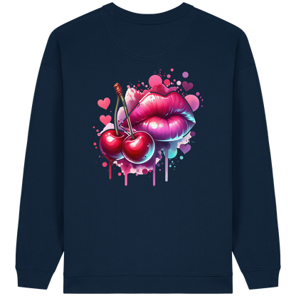 Cherry Kiss - Womens Organic Oversized Sweatshirt